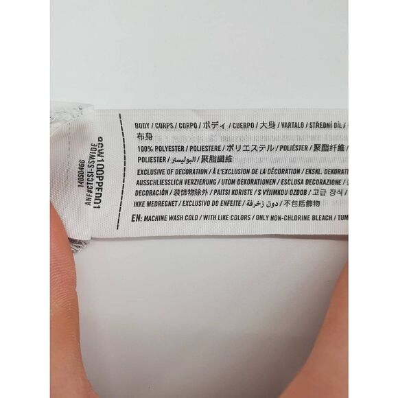 Abercrombie & Fitch Women's Tropical Print Sheer button up Collared blouse top S - Picture 4 of 4